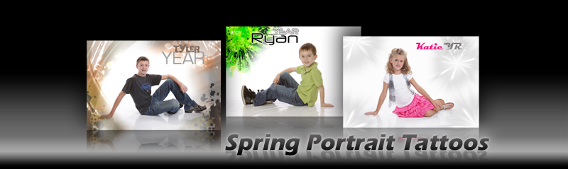 Spring School Portrait Tattoo Photo Templates