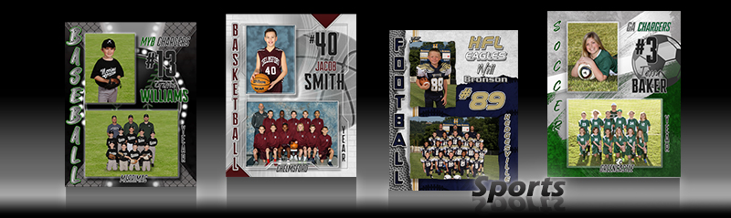 Classic Sports Photo Templates for Flat Prints